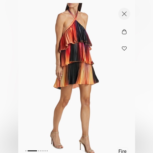 L’Idee Les Elements Danse Halter MiniDress size 4 NWT - Picture 6 of 11